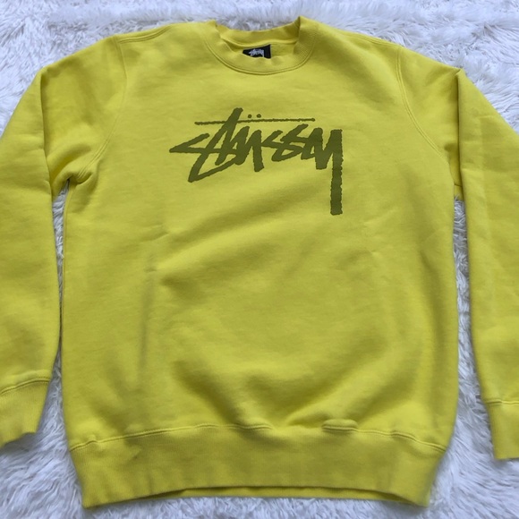 Stussy Yellow Crewneck Sweatshirt - Picture 3 of 11
